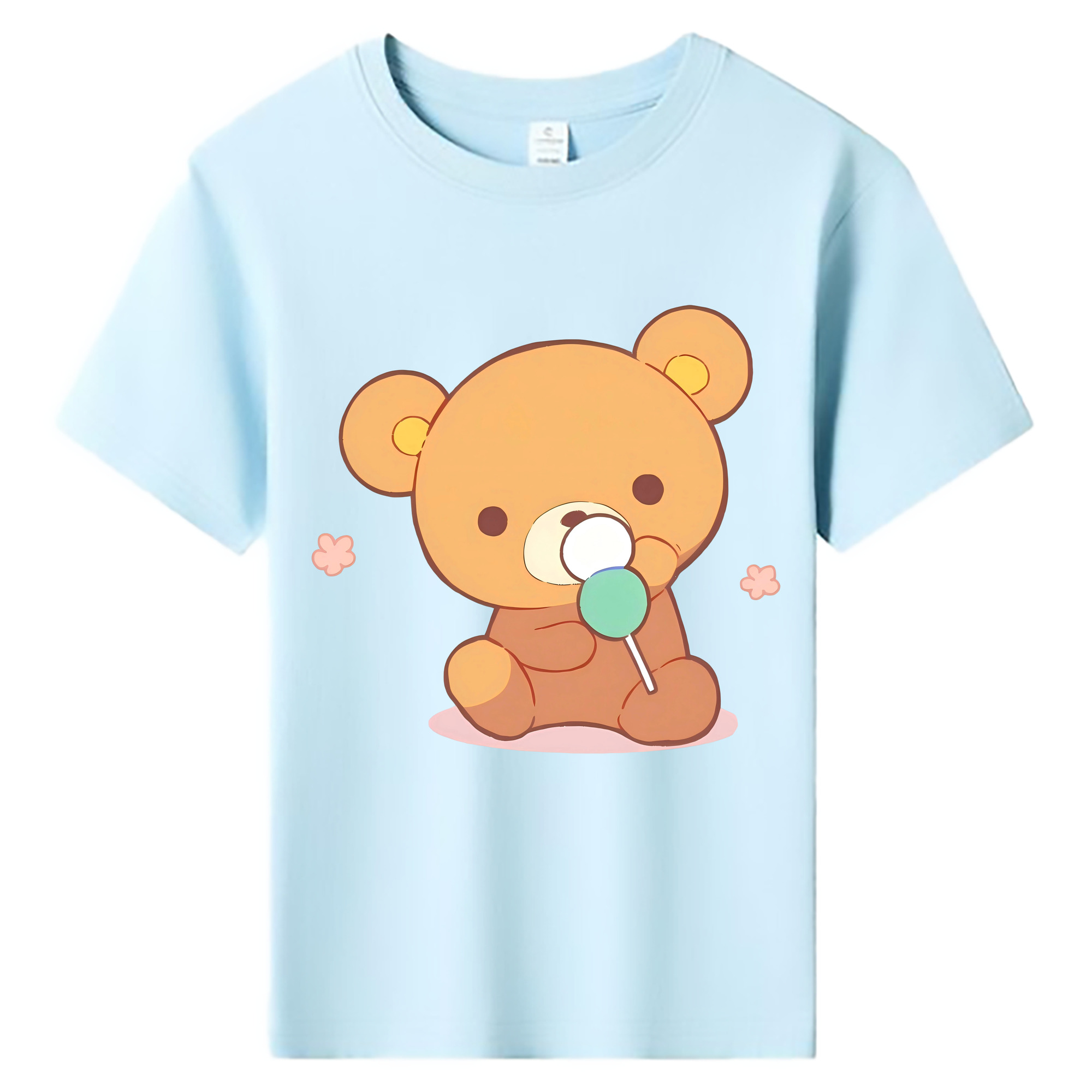 （画像用） リラックマ リラックマ キイロイトリ Rilakkuma Korilakkuma Kiiroitori 綿100％キッズTシャツ（フロントプリント）